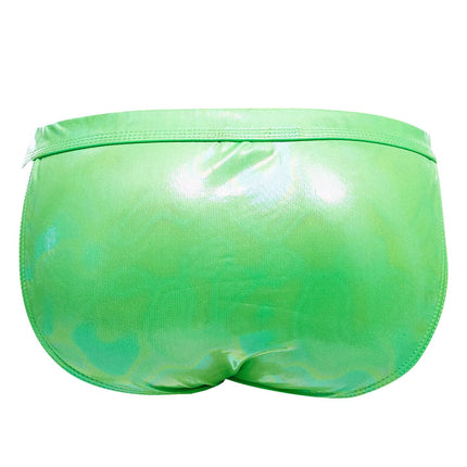 green wetlook Clip Tanga Brief EMER4LD by Cut4Men XL-3
