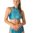 turquoise velvet / XS