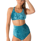 turquoise velvet / XS