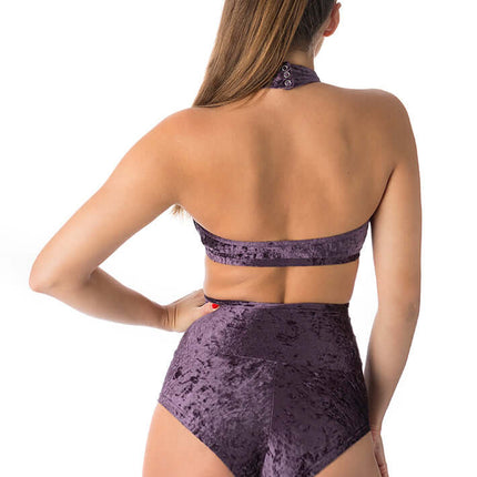 Velvet Halter Top Sports Bra – Lisette-1
