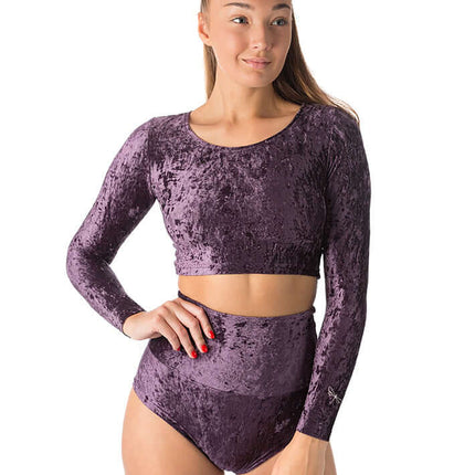 Velvet Sport Crop Top – Pavi-9