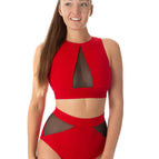 red / mesh / XS
