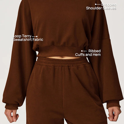 Chic Cocoa Crop Hoodie-1