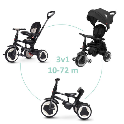 QPLAY Tricikli Rito eva plus Black, életkor 10-72 hónap-0
