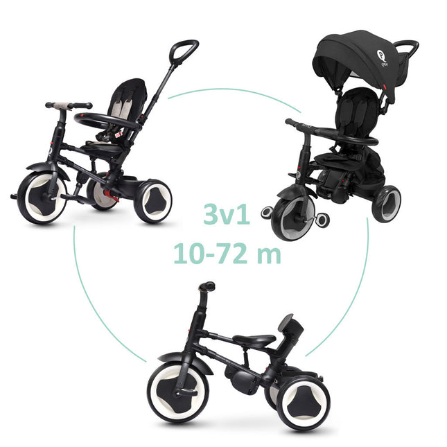 QPLAY Tricikli Rito eva plus Black, életkor 10-72 hónap-0