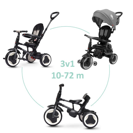 QPLAY Tricikli Rito eva plus Grey, életkor 10-72 hónap-0