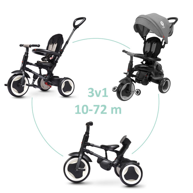 QPLAY Tricikli Rito eva plus Grey, életkor 10-72 hónap-1