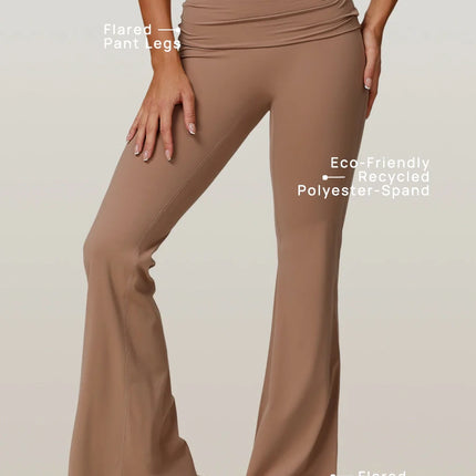 Eco-Recycled Versatile High-Waisted Flared Pants-1