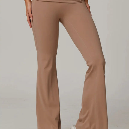Eco-Recycled Versatile High-Waisted Flared Pants-0