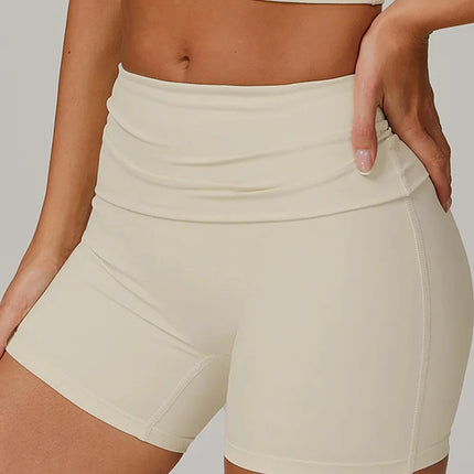 Eco-Recycled Quick-Dry High-Waisted Yoga Shorts-3