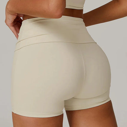 Eco-Recycled Quick-Dry High-Waisted Yoga Shorts-4