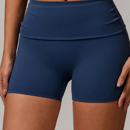 Eco-Recycled Quick-Dry High-Waisted Yoga Shorts-5