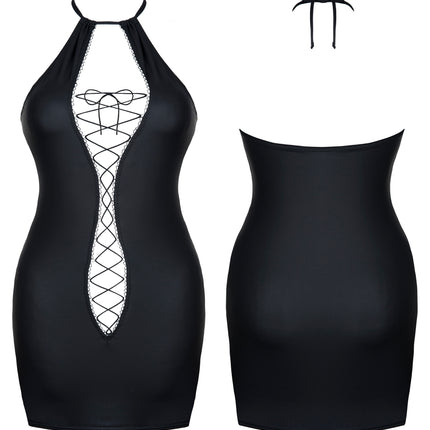 Schwarzes Minikleid DDFojbe001 - XXL