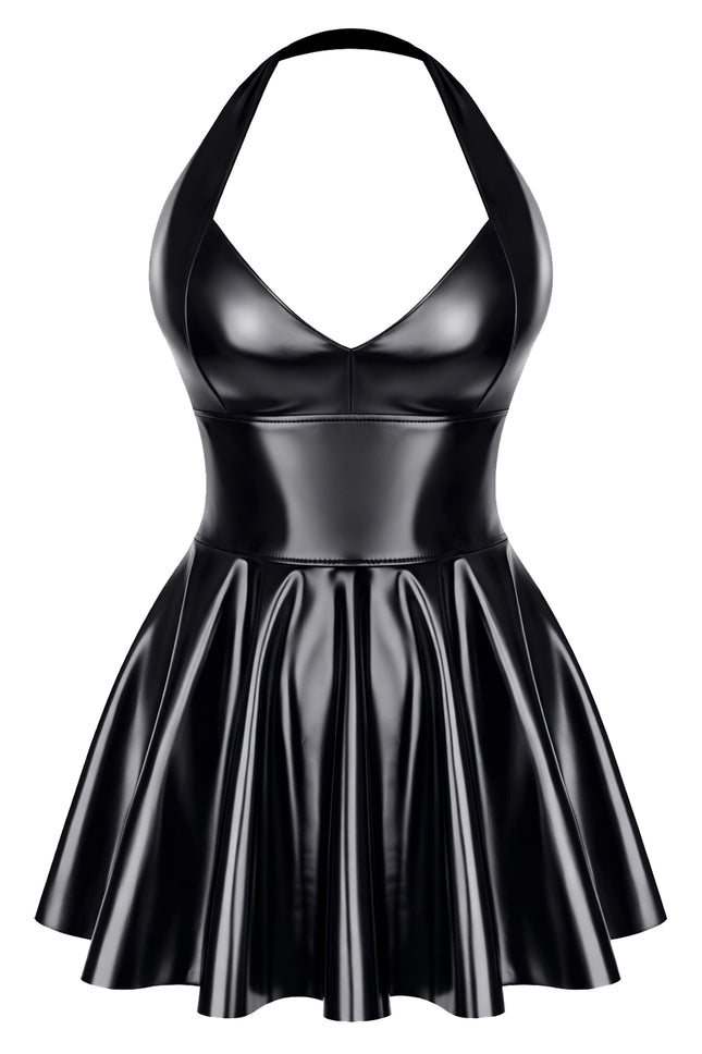 black wetlook mini dress DDOlimpia001 - 5XL-0