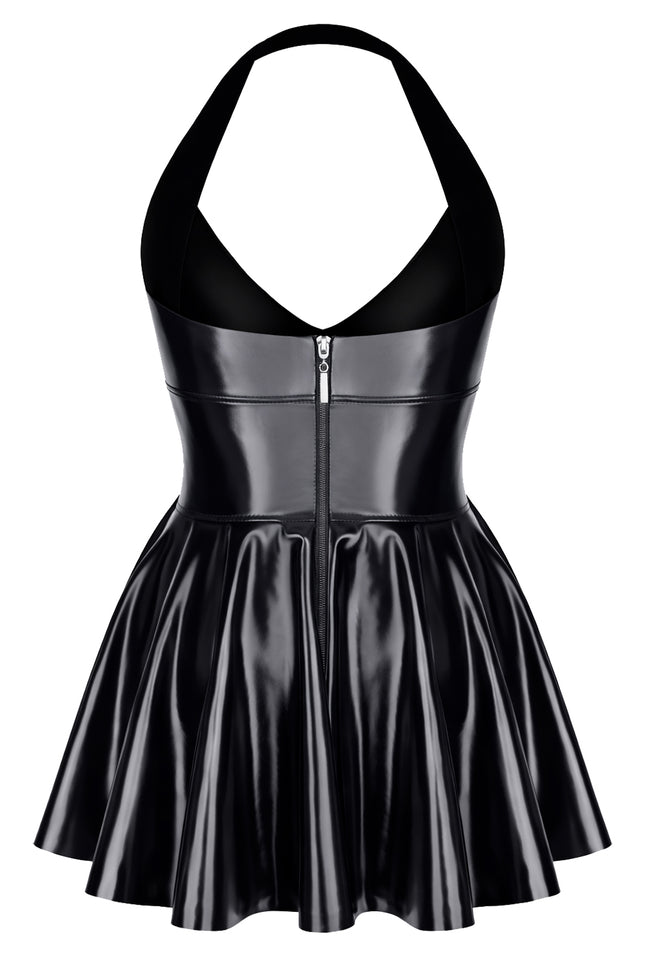 black wetlook mini dress DDOlimpia001 - 5XL-1