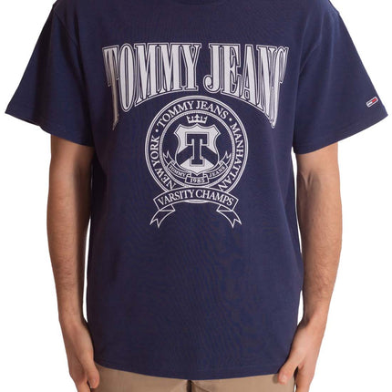 TOMMY JEANS - Men's relaxed T-shirt with varsity logo print-1