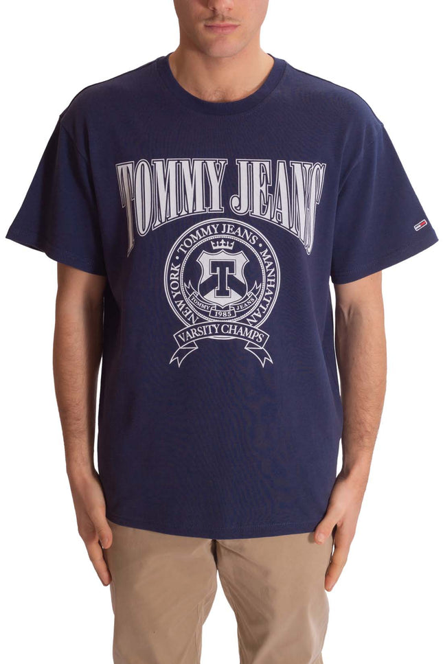 TOMMY JEANS - Men's relaxed T-shirt with varsity logo print-1