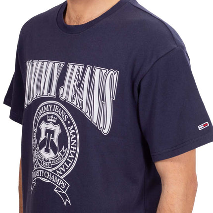 TOMMY JEANS - Men's relaxed T-shirt with varsity logo print-0