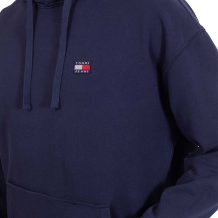 TOMMY JEANS - Men's relaxed hoodie with logo patch  - Size S-4