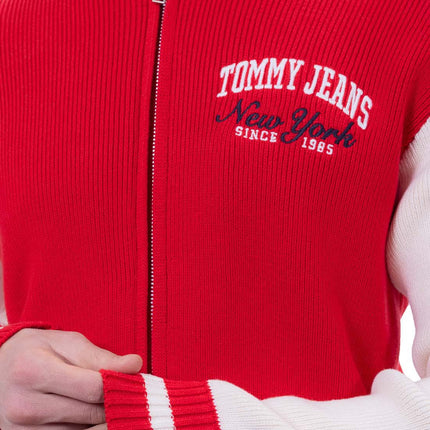 TOMMY JEANS - Men's relaxed Varsity pullover with zip-8