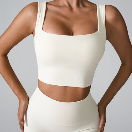 Hollow-Back Shockproof Sports Bra-5