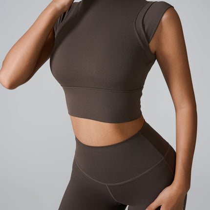 Cap Sleeve Sculpting Yoga Top-3