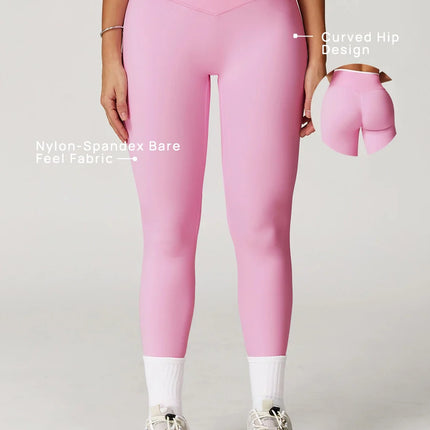 Pastel Colorblock Crossover Leggings-1