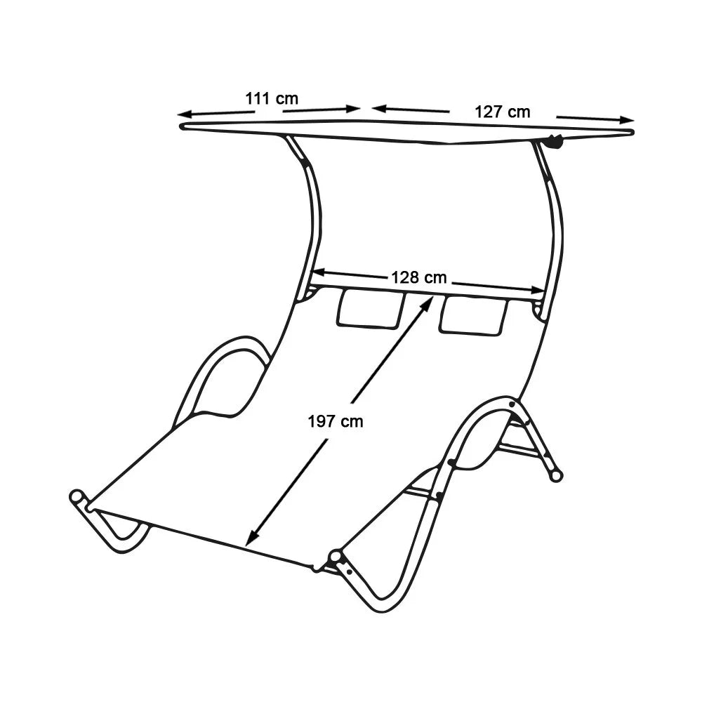 2-person DELUX sun lounger