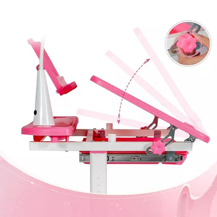 Height-adjustable, multi-functional children's desk