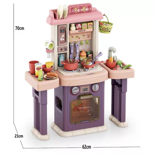 2-in-1 play kitchen and bathroom, 43 pieces