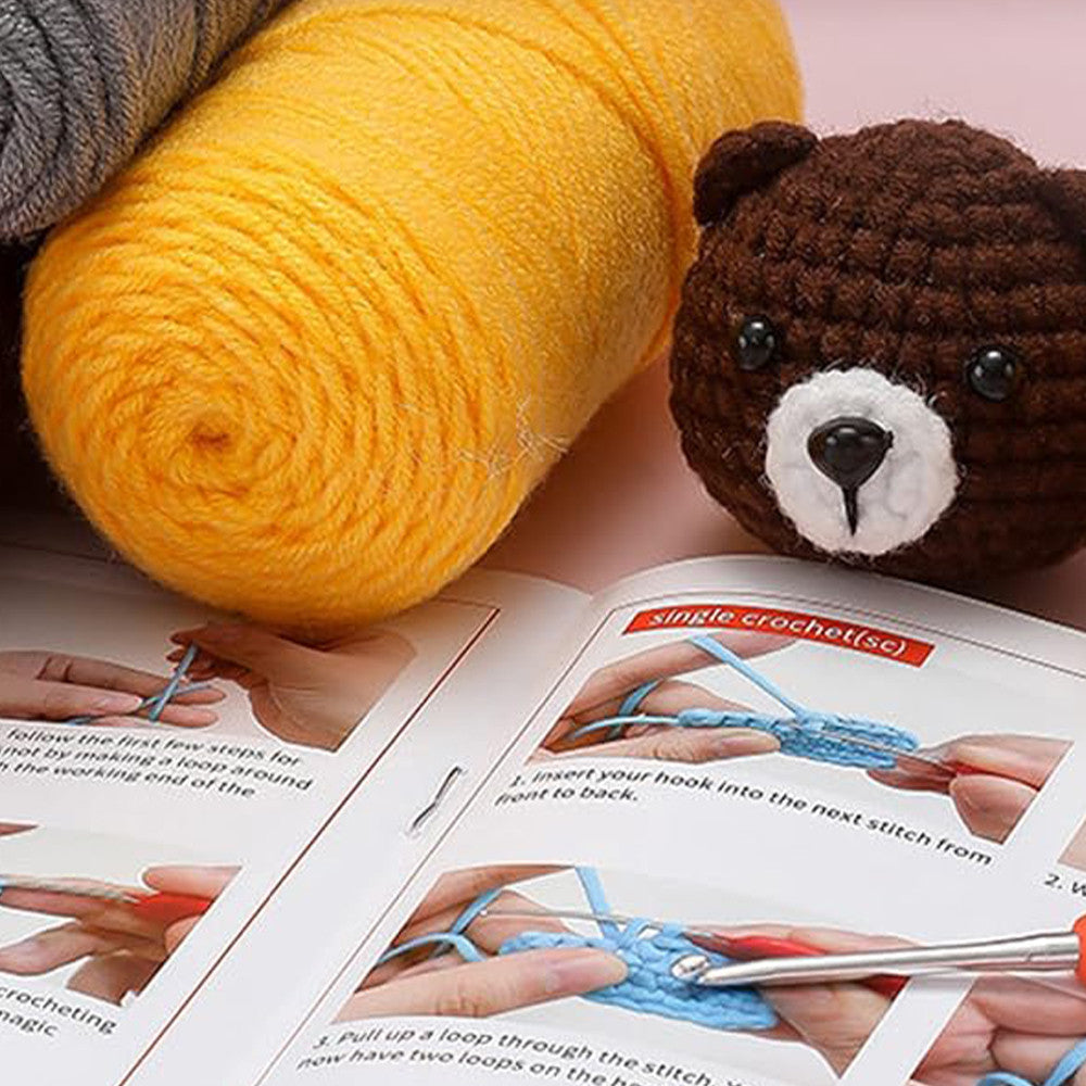 4 db-os állatos horgoló készlet kezdőknek-1