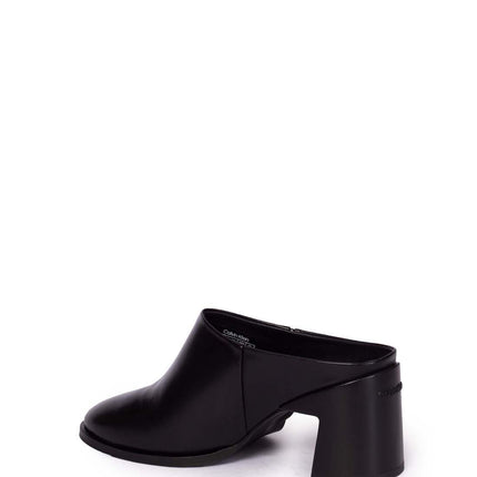 CALVIN KLEIN - Mule donna con tacco in pelle-3