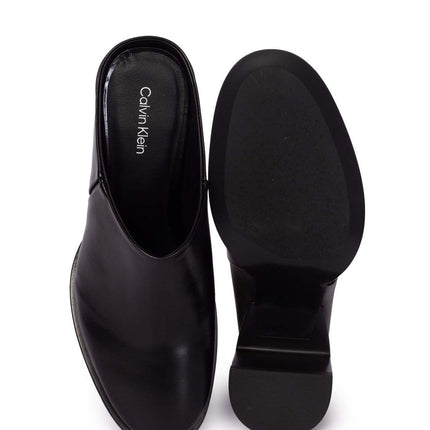 CALVIN KLEIN - Mule donna con tacco in pelle-0