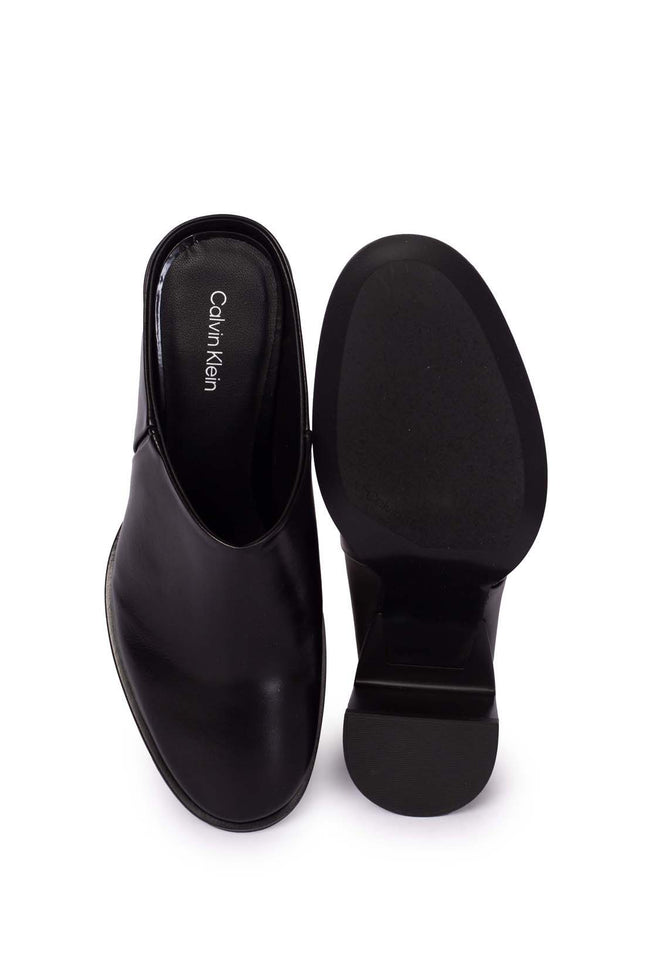 CALVIN KLEIN - Mule donna con tacco in pelle-0