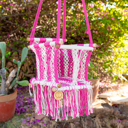 Hamac bébé macramé Rosado 2