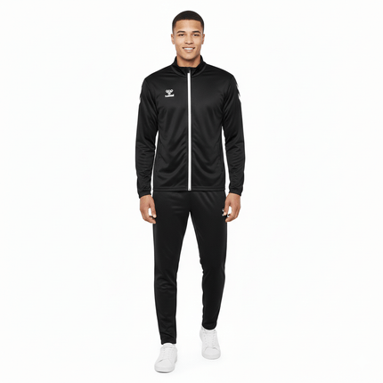 Logo Series Tracksuit Pro-Inspired Interlock Training Set - Black - Hummel-3