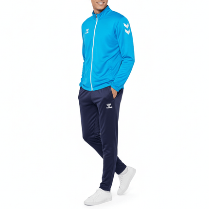 Logo Series Tracksuit Pro-Inspired Interlock Training Set - Light Blue - Hummel-1
