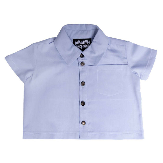 Blue Sateen Baby Shirt-0