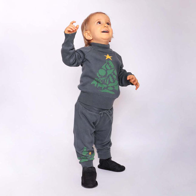 Grey Baby Boy Christmas Sweater-1