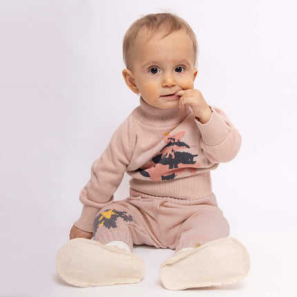 Baby Christmas Leggings in Pink-1