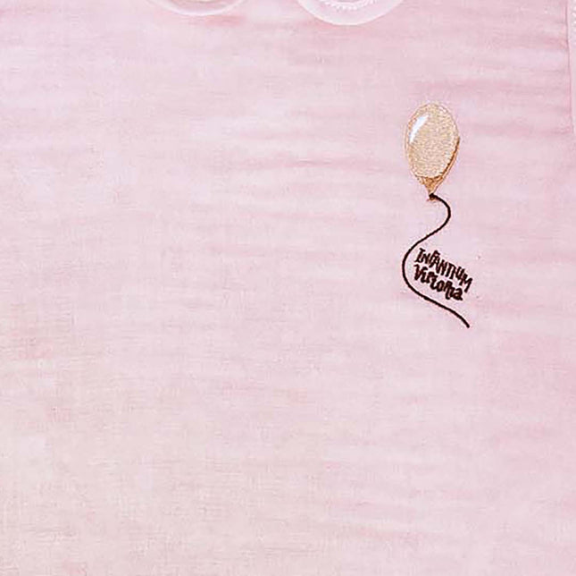 Pink Dress with Embroidery for Babies-1