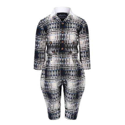Tartan Baby Romper-0