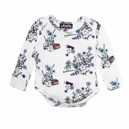 Floral White Baby Onesie-0