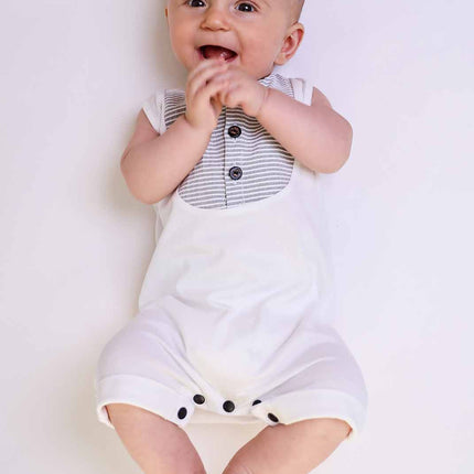Baby Playsuit in White-1