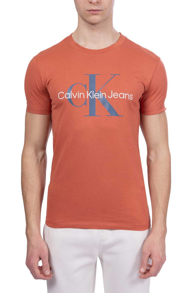 CALVIN KLEIN JEANS - Men's T-shirt with colorblock logo  - Size XL-3
