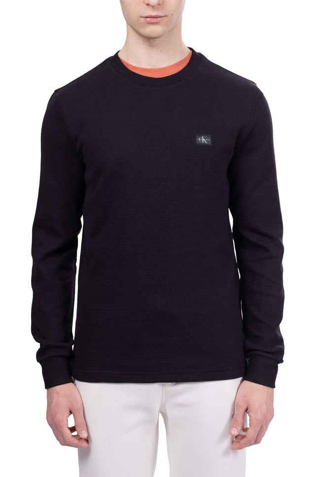 CALVIN KLEIN JEANS - Men's woven waffle T-shirt  - Size 3XL-3