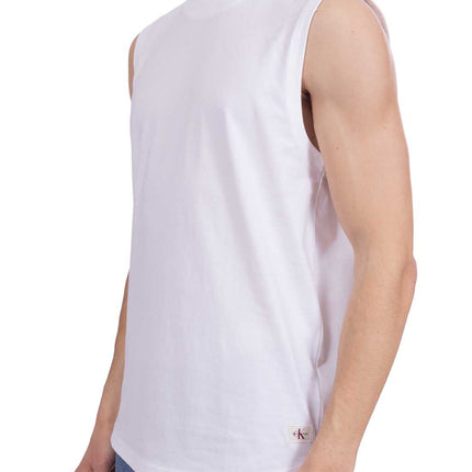 CALVIN KLEIN JEANS - Men's long tank top with logo patch  - Size L-21
