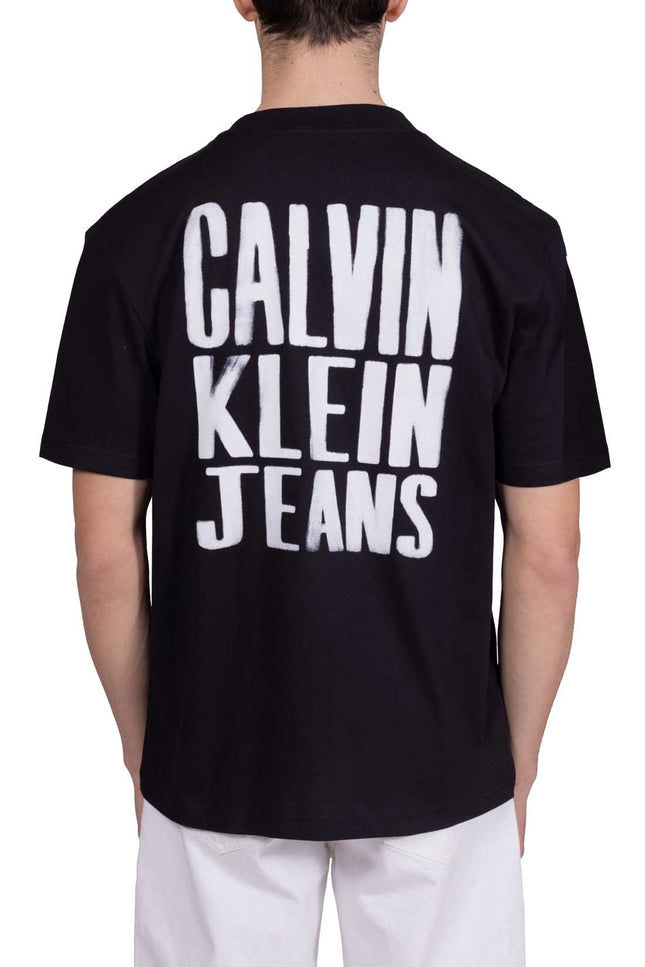CALVIN KLEIN JEANS - Men's T-shirt with black printed logo  - Size XL-3