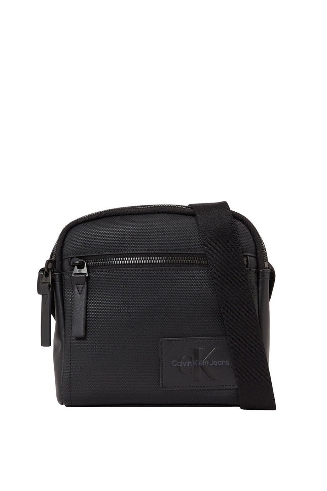 CALVIN KLEIN - Men's reporter bag with logo patch-4