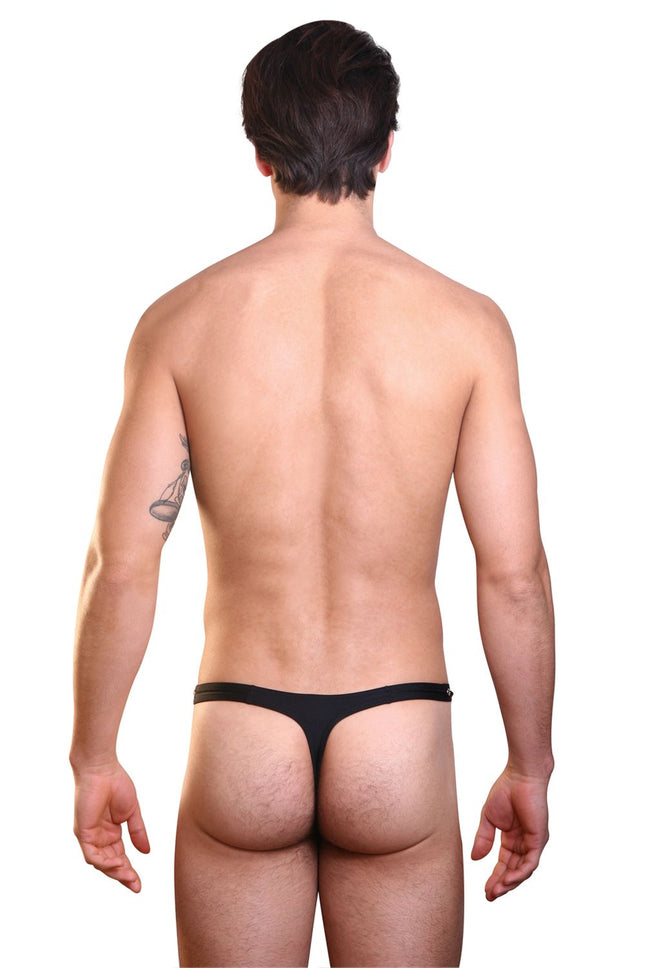 Black Men's Thong Open Spirit L by Look Me